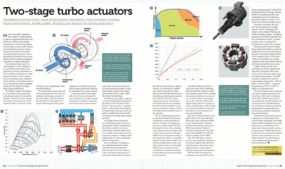 Two-stage turbo actuators